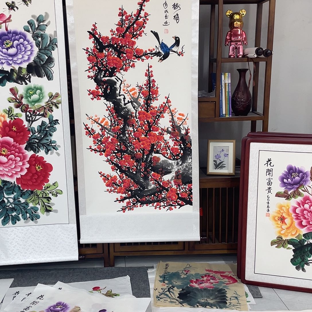 国画国画作品书法作品原稿梅花福利