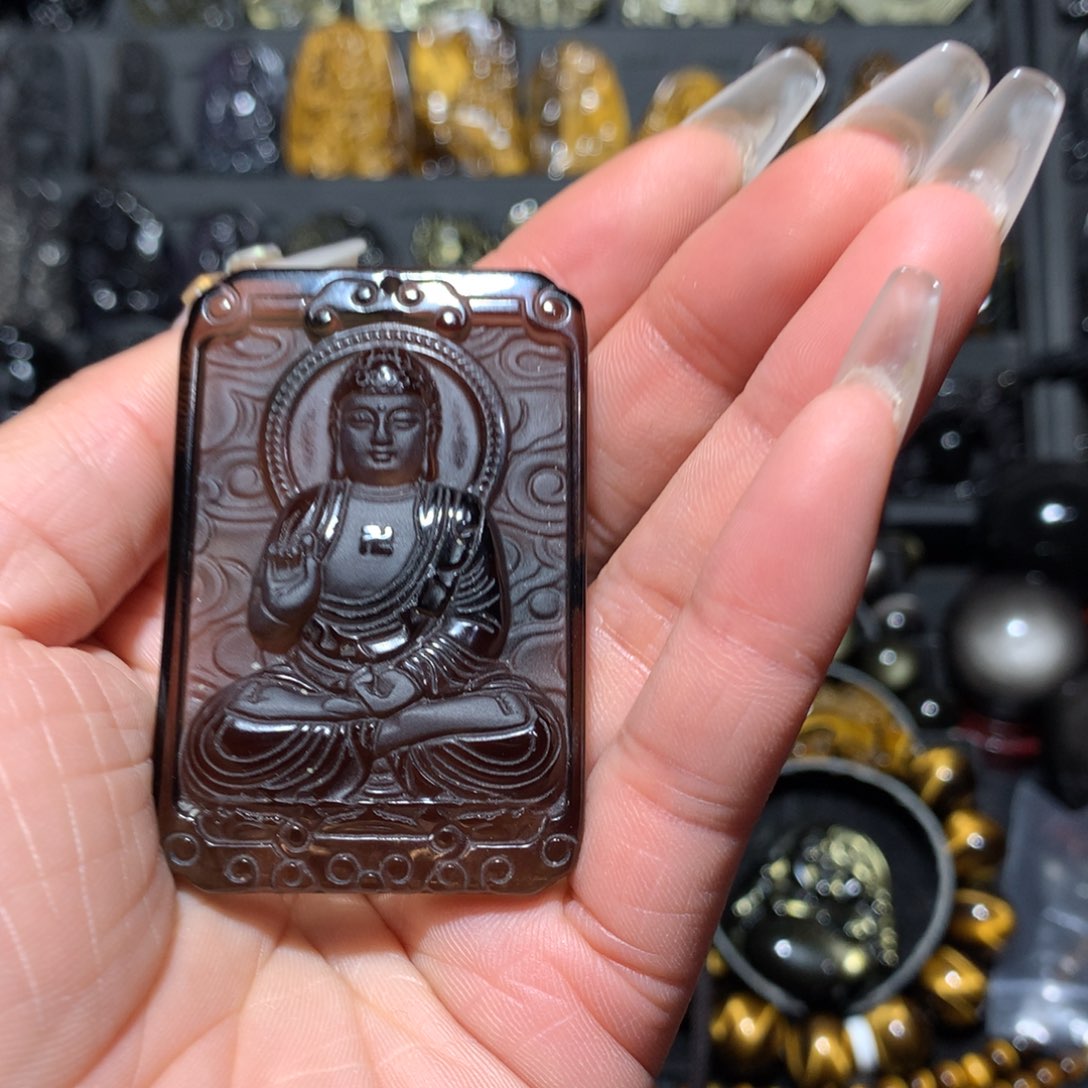 未镶嵌黑曜岩吊坠(赠链)金****?