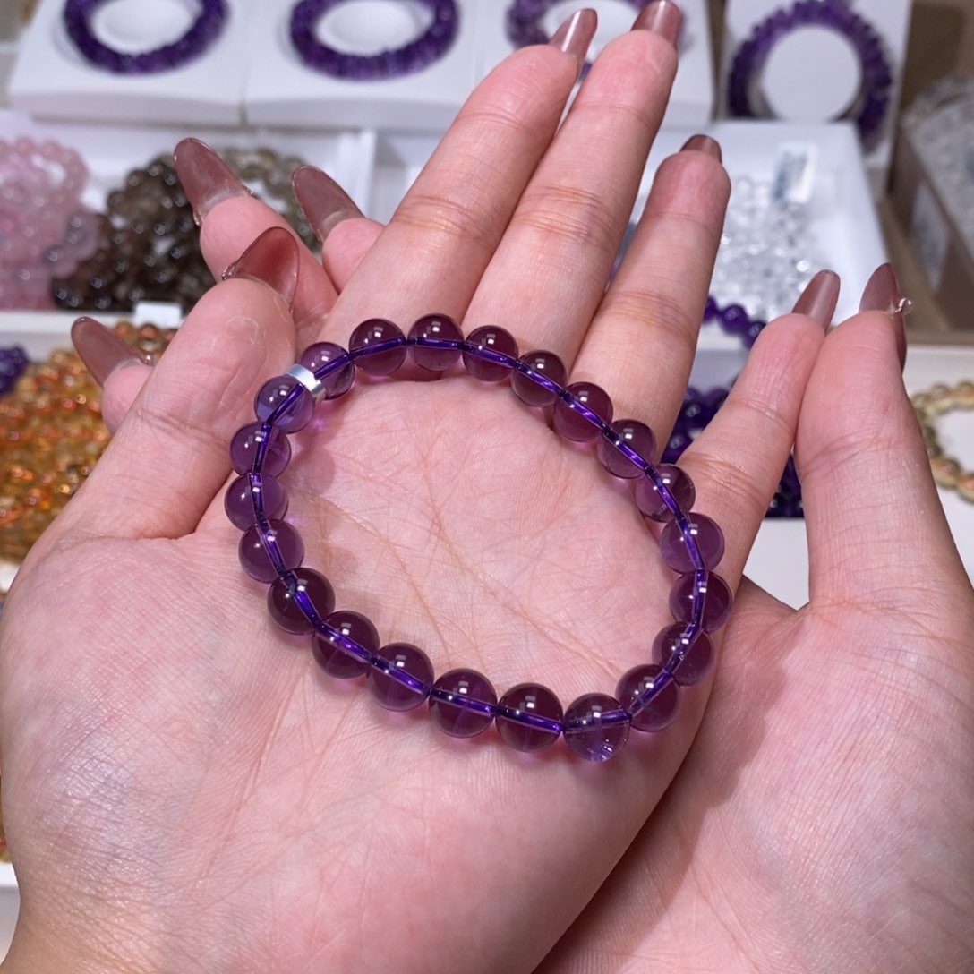 紫晶手链未镶嵌大****）巴西8m+
