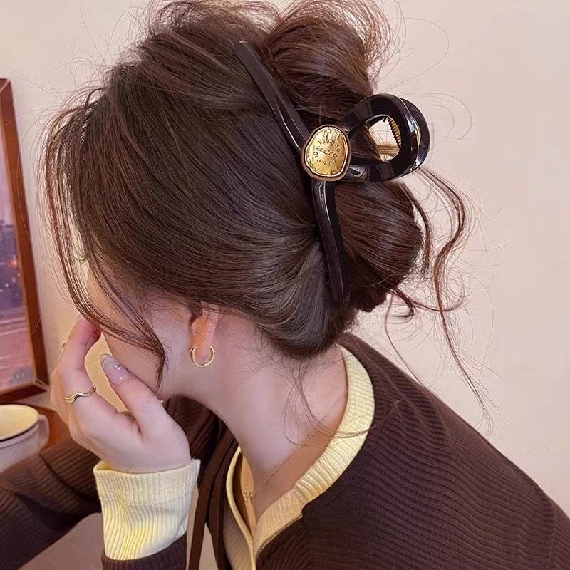 网红头发夹子头饰感发夹女大号抓夹后脑勺发卡2025年新款鲨鱼夹