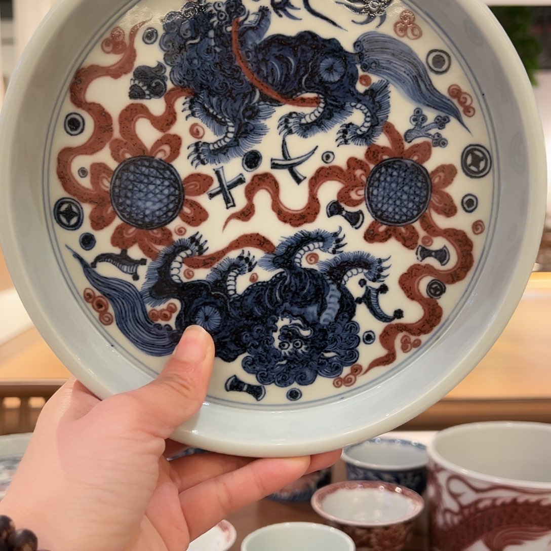 元青拙手原矿青花釉里红