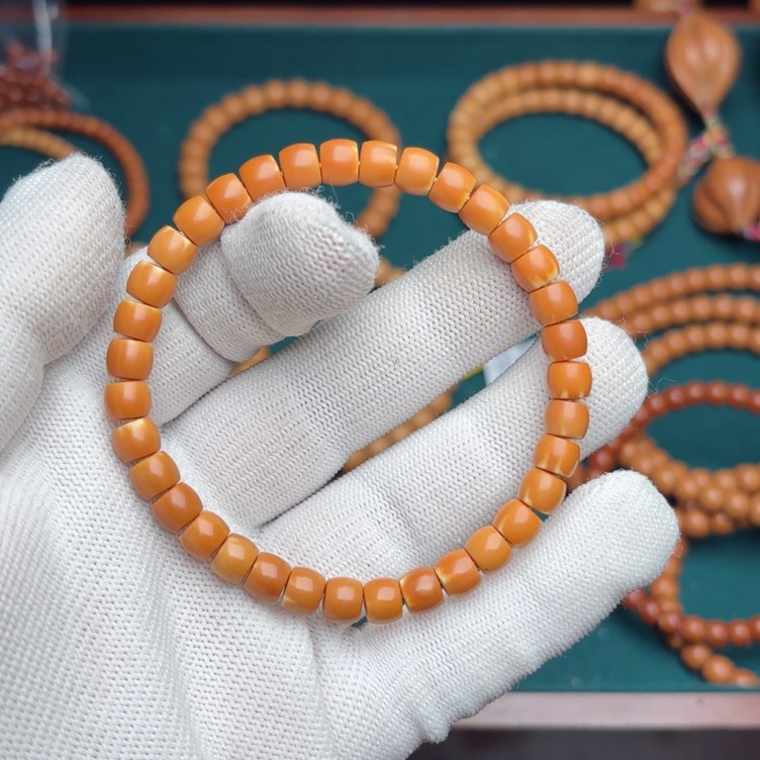 橄榄核手串用****6核尖老挝留白6.5