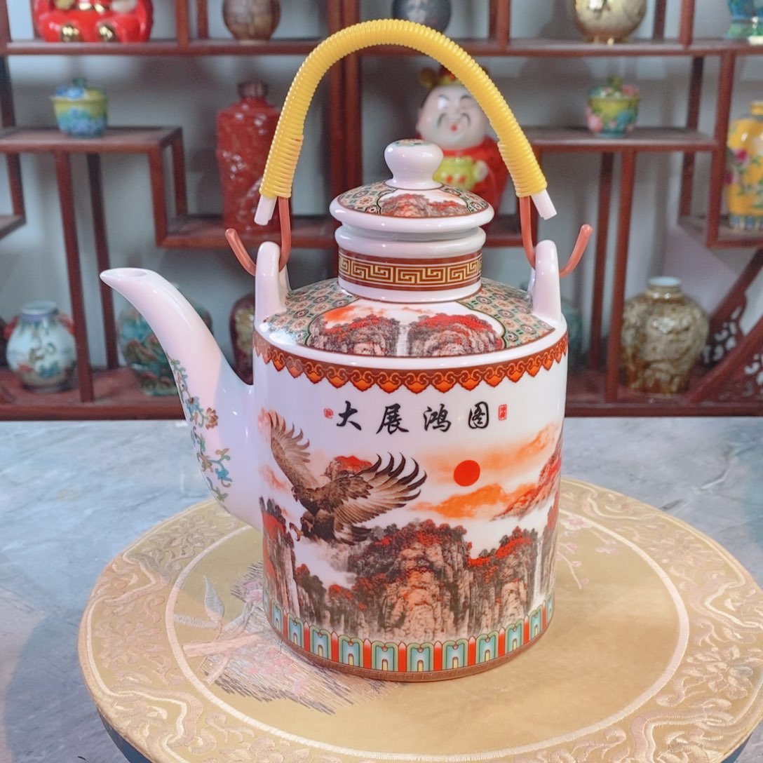 摆件景德镇垚晶陶瓷2.5斤壶