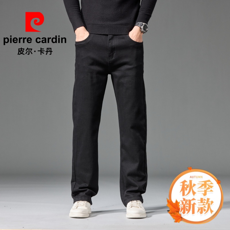 皮尔卡丹品牌新款男秋冬季时尚商务直筒宽松弹力百搭经典牛仔999