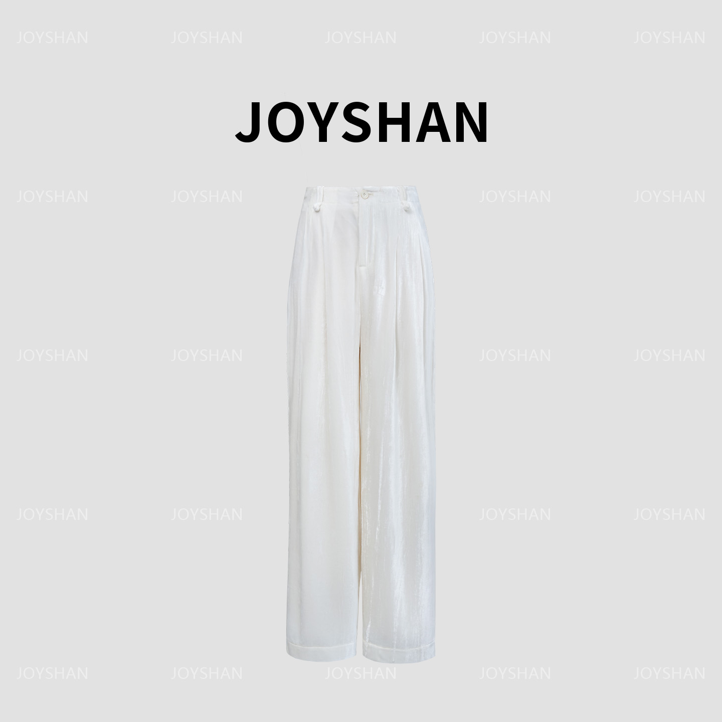 JOY SHAN-2025新款冬款黑白真丝丝绒弹力裤休闲百搭时尚款