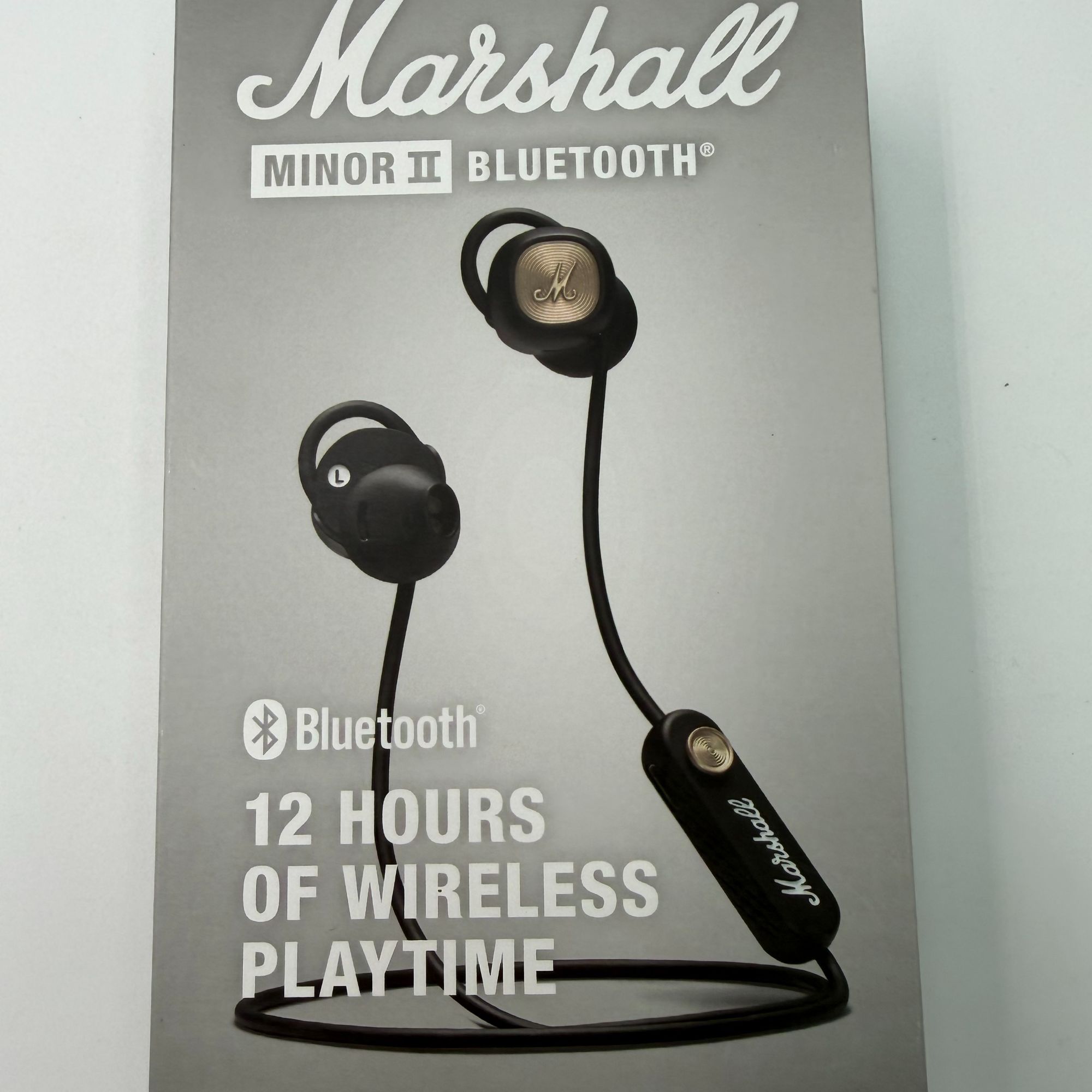 95新 MARSHALL 二手马歇尔minorII无线蓝牙运动挂脖耳机