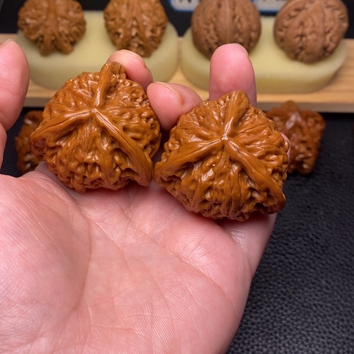 把件文玩核桃轻**约工艺三棱