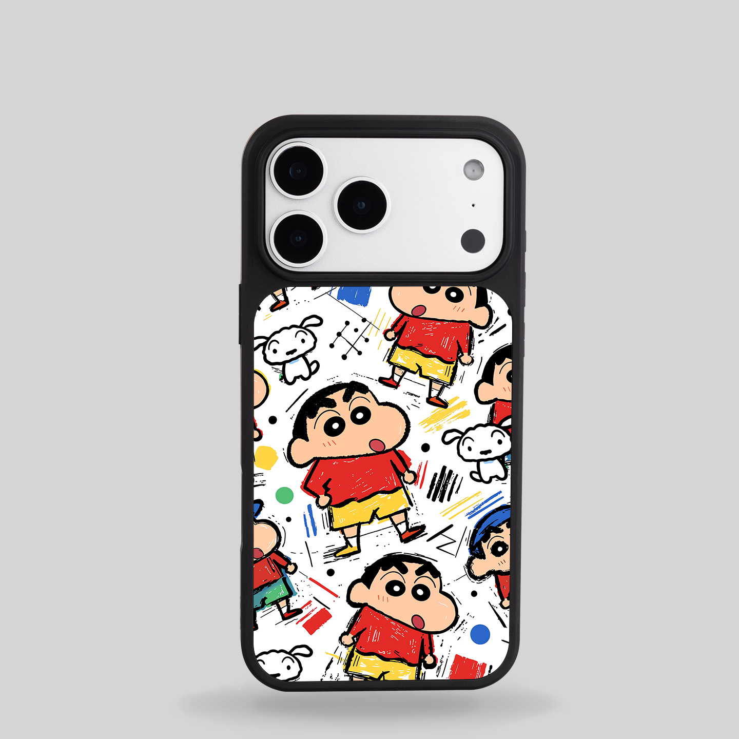 蜡笔小新高铝磨砂磁吸适用苹果iPhone17ProMax防摔手机壳15新款13