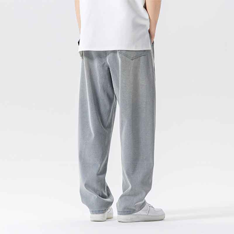 BOGEDIT夏季新款凉感莱赛尔天丝男士牛仔裤百搭简约宽松休闲裤潮