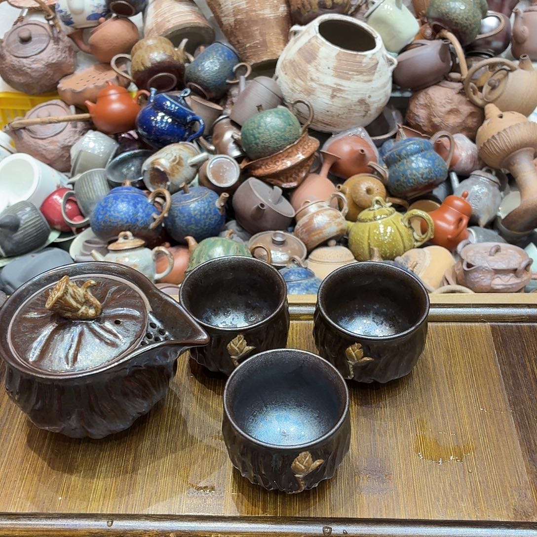 柴烧老岩泥茶器皿