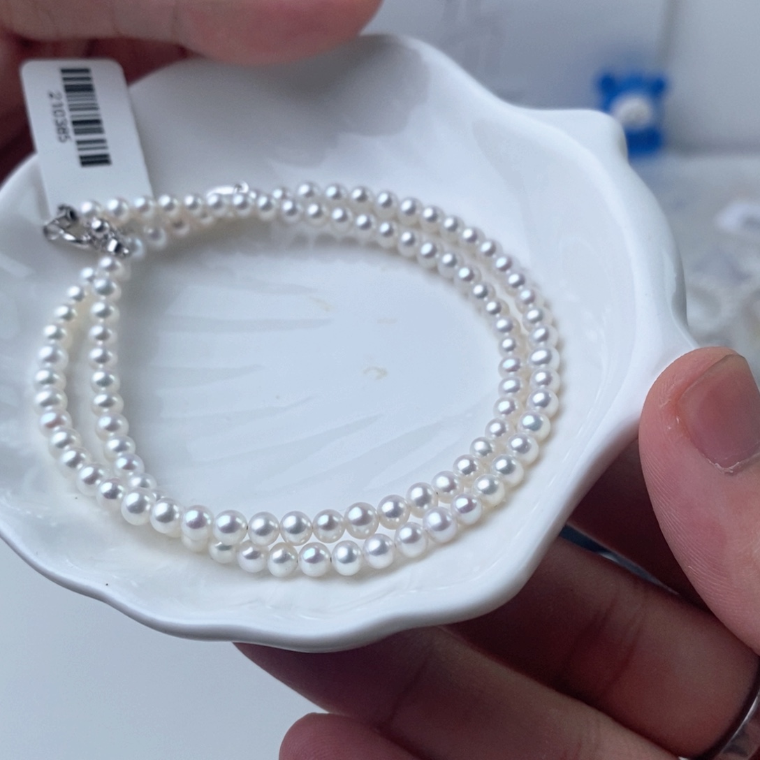 银S925镶嵌淡水珍珠手链210385