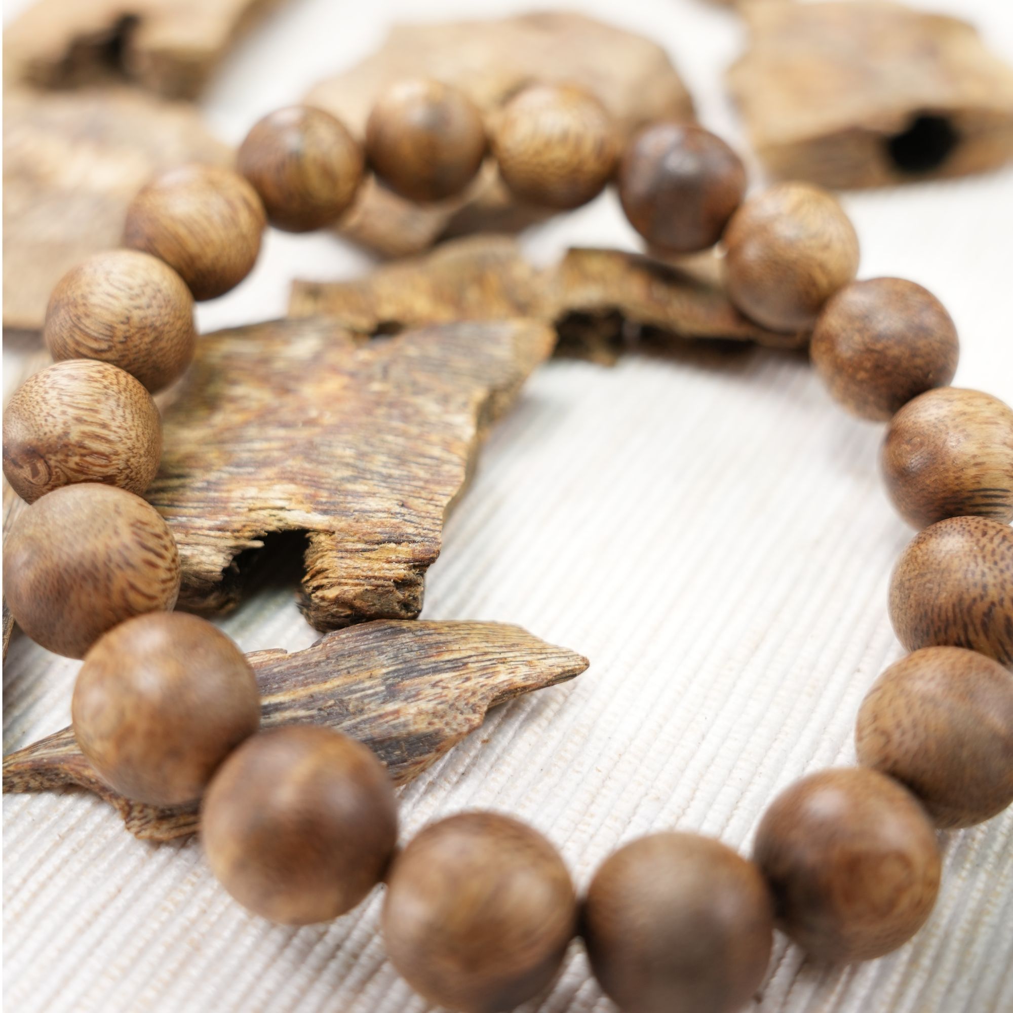 沉香【时序-日常风雅】1.2圆珠单圈沉香手串天然男手链 8g