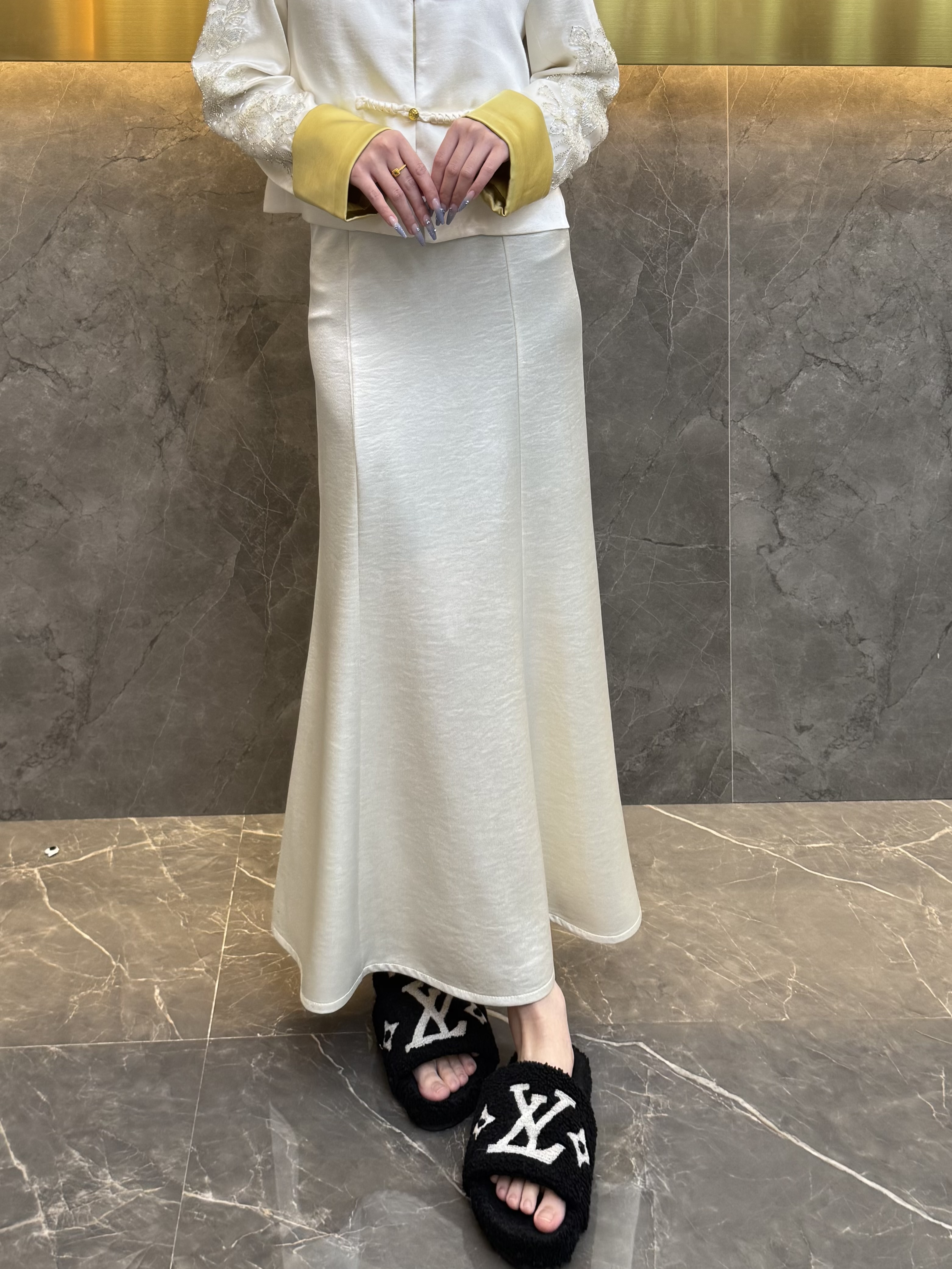 3395新国潮净版丝滑鱼尾半身裙