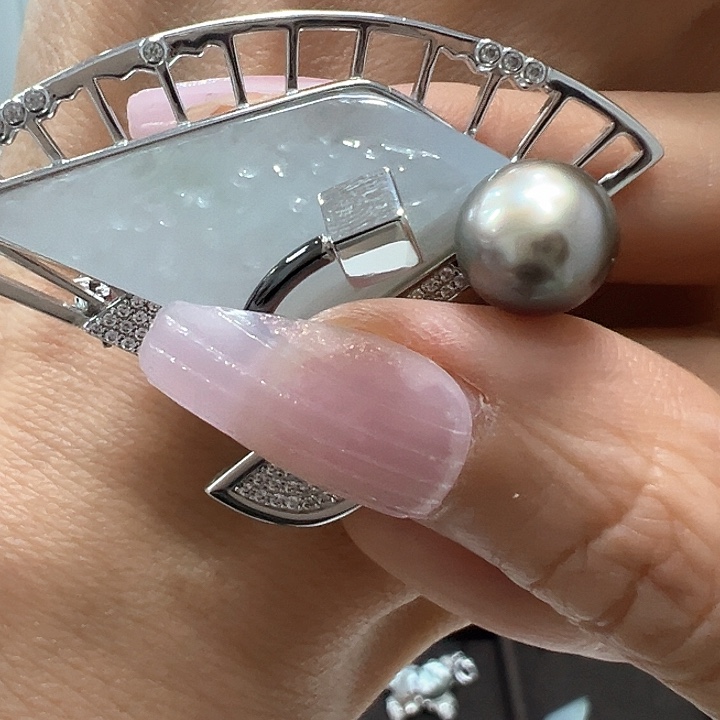 颈饰银S925镶嵌海水珍珠上****8