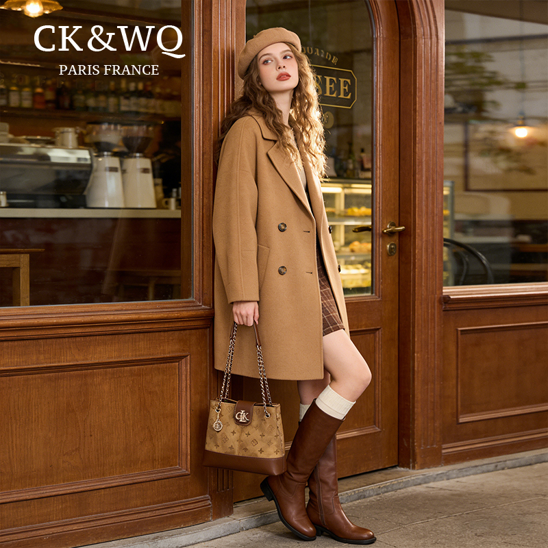 CK&WQ2025秋冬上新 大容量时尚百搭气质质感链条单肩腋下斜挎包包