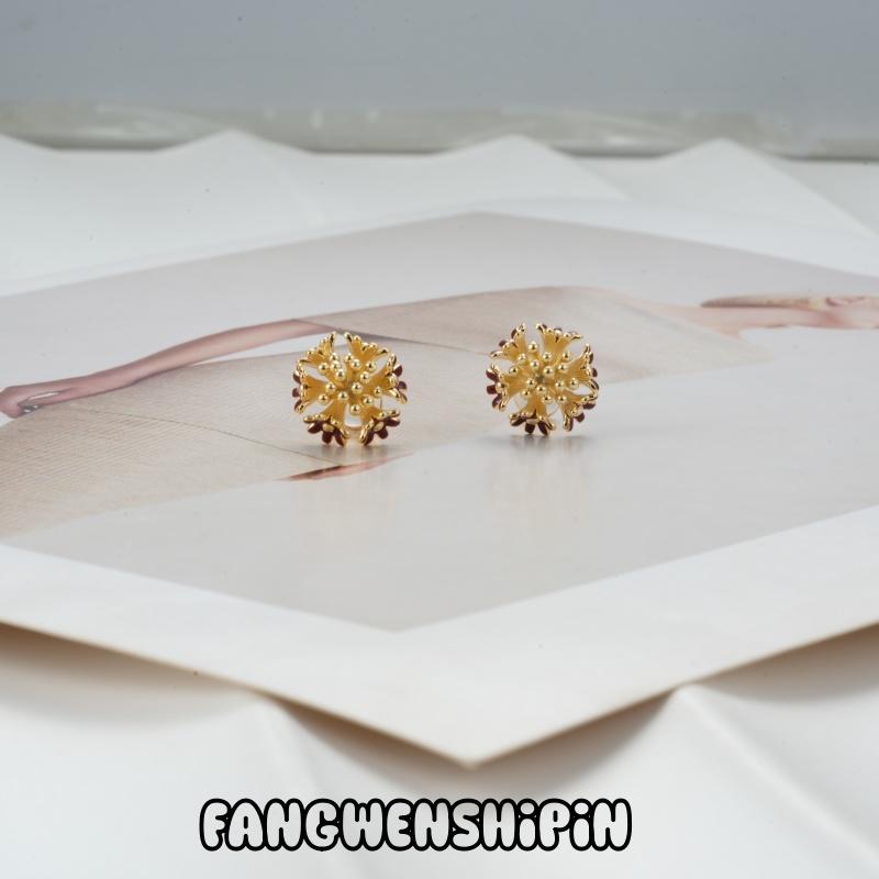 铜合金珐琅耳饰 【镀K金】【925银针】耳环5317