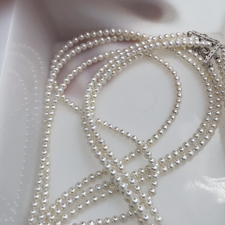 淡水珍珠颈饰银S925镶嵌