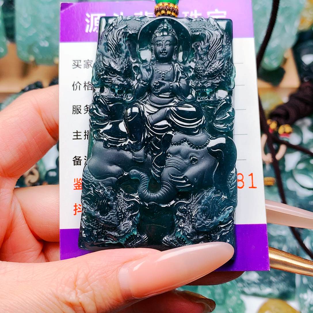 【闪购商品】翡翠颈饰未镶嵌用****8纯天然A货翡翠