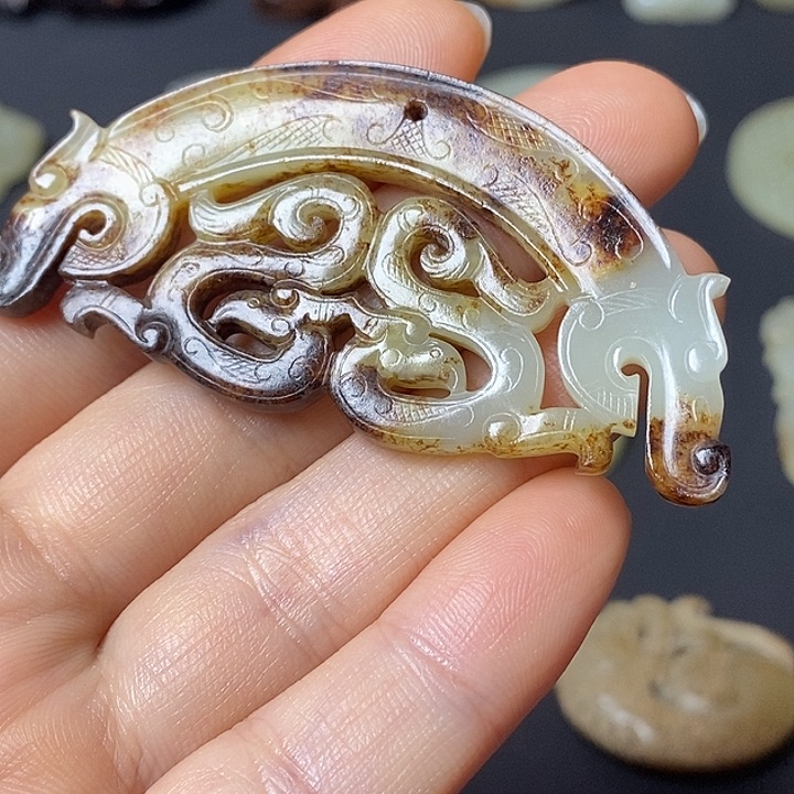 和田玉（糖玉）未镶嵌车挂金*