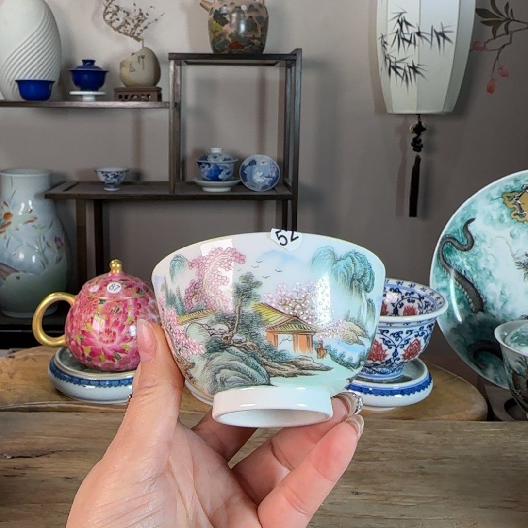 杯景德镇陶瓷柴烧多人