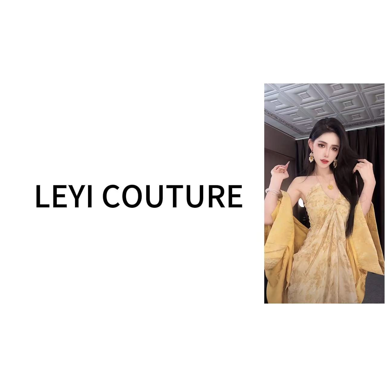 【 LEYI COUTURE】畑畑2025高端气质“纣王的宠妃吊带连衣裙
