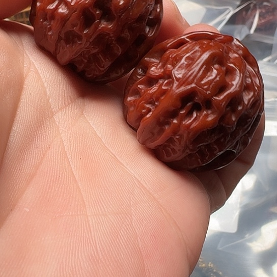 吊坠文玩核桃白狮子053