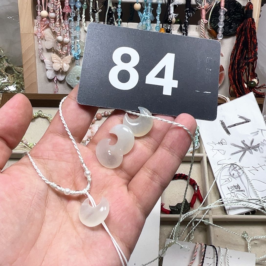 蛇纹石玉合金颈饰