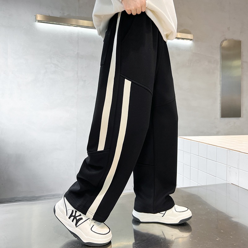 男童裤子运动长裤春秋款2025新款儿童春装中大童春季痞帅宽松卫裤