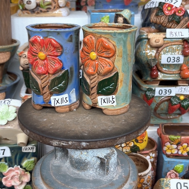 紫砂花盆粗陶材质多肉花盆