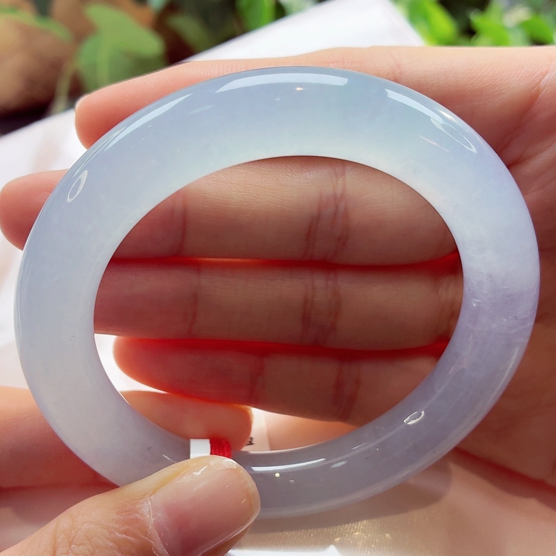 翡翠未镶嵌手镯冰春彩7