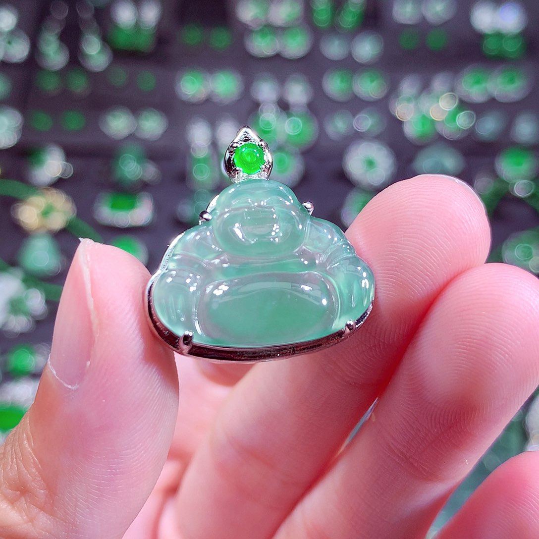 翡翠未镶嵌颈饰天然