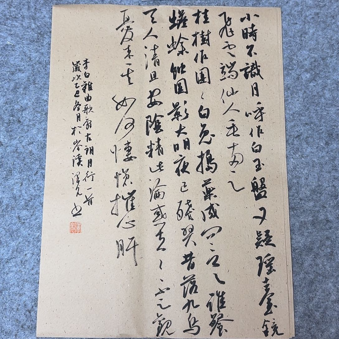 书法国展书家廖老师50×35