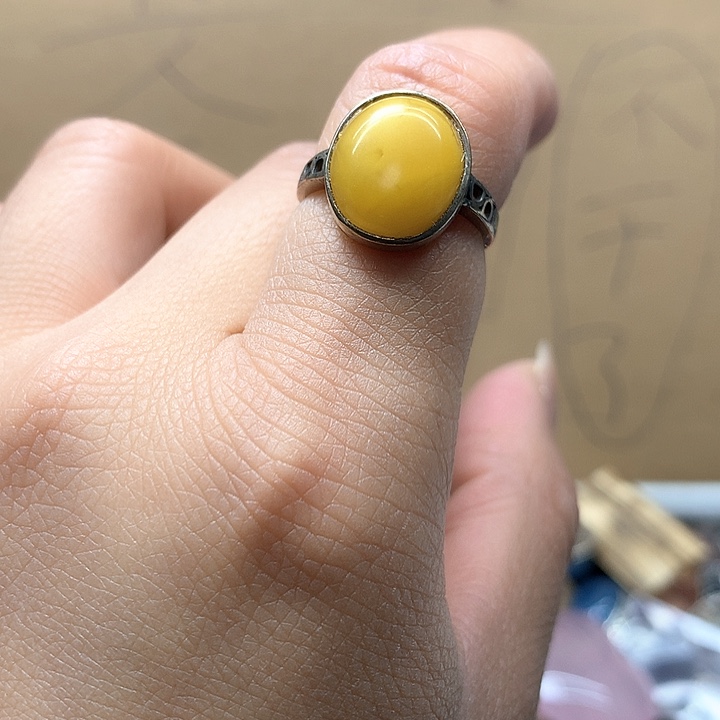 水晶水晶戒指银S925镶嵌