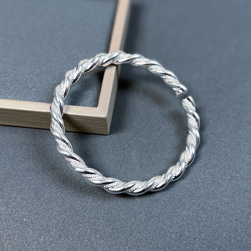 麻花开口手镯 送女友 礼物