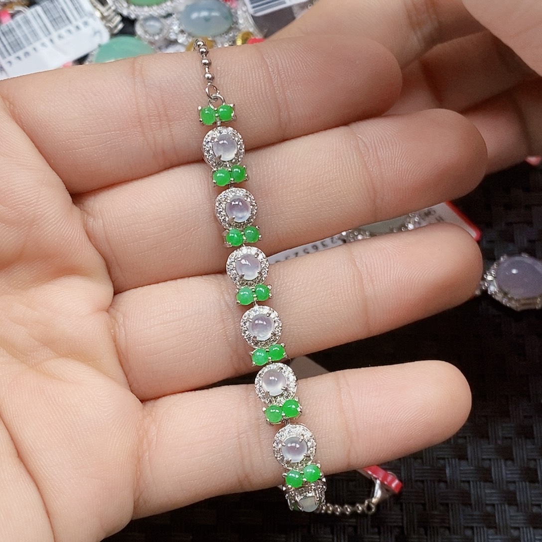 翡翠银S925镶嵌戒指