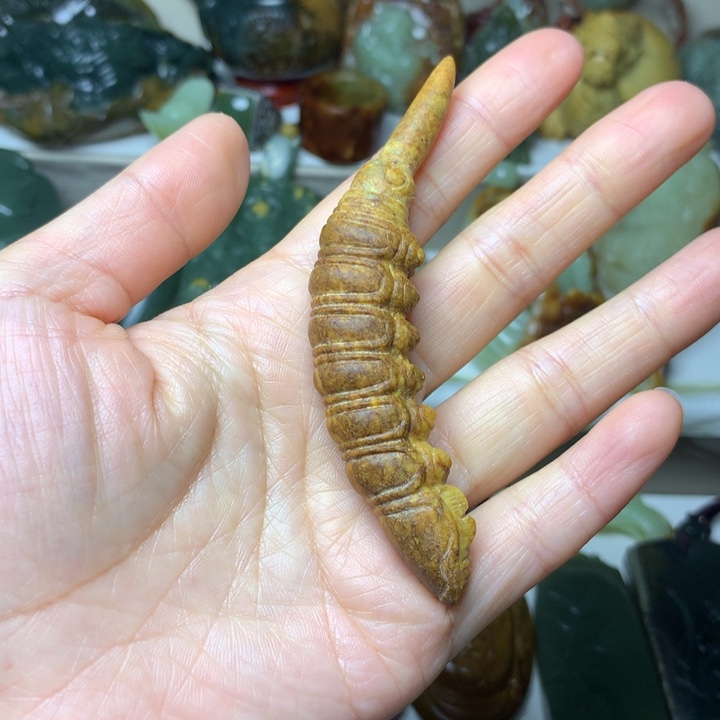 岫岩河磨玉（透闪石质玉）手把未镶嵌