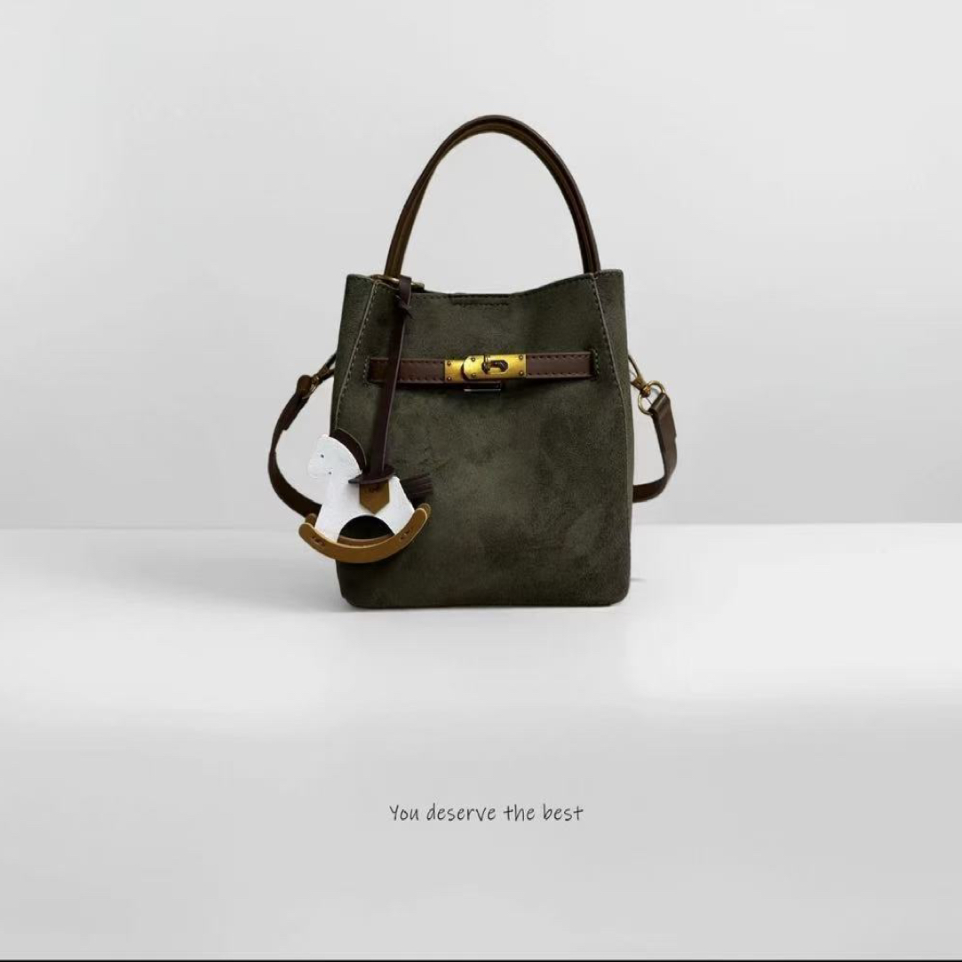 新款轻奢百搭高级感气质时尚斜挎女士包7561绿