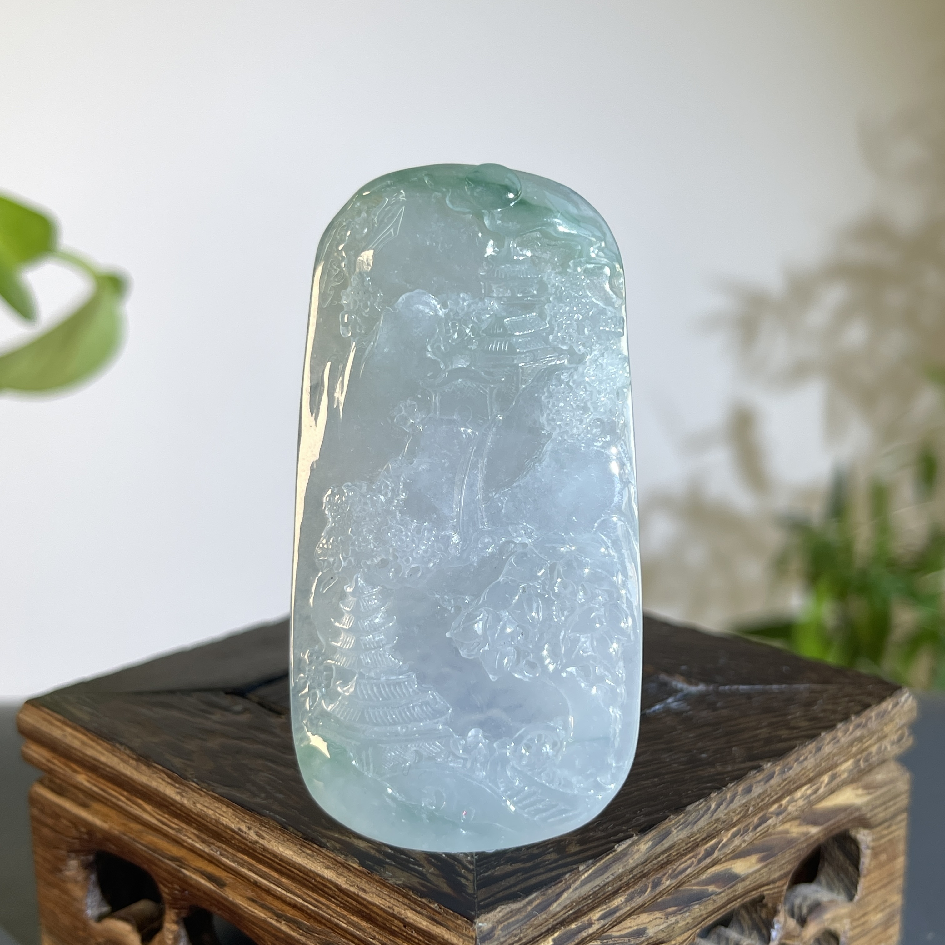 JTA23-151  天然缅甸A货翡翠  山水牌