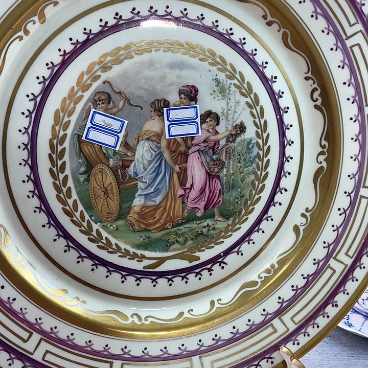 中古欧瓷瓷器小房子