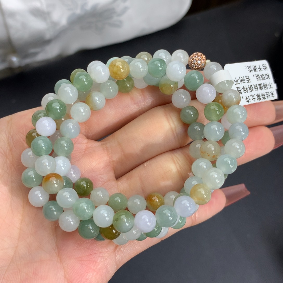 翡翠手链未镶嵌卡6.4多宝项链
