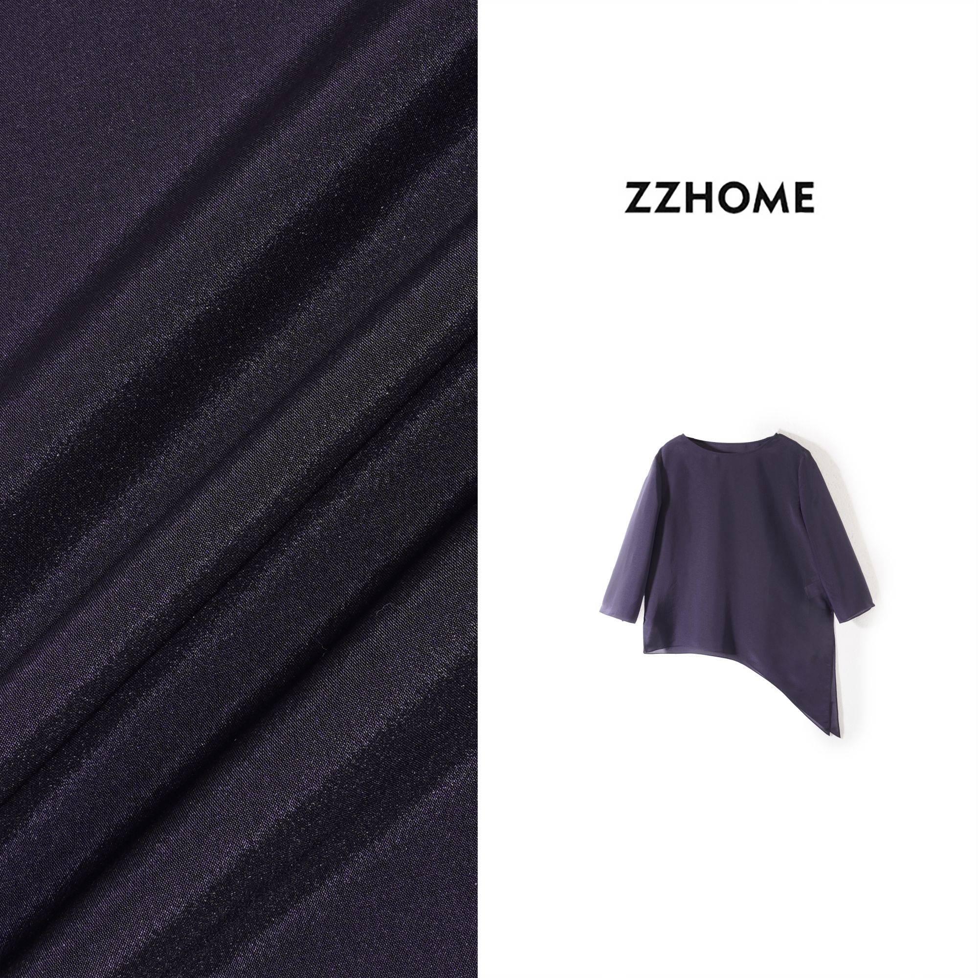 ZOZO HOME|不费力时髦醋酸丝新款不规则逛街休闲上衣T恤q174443p
