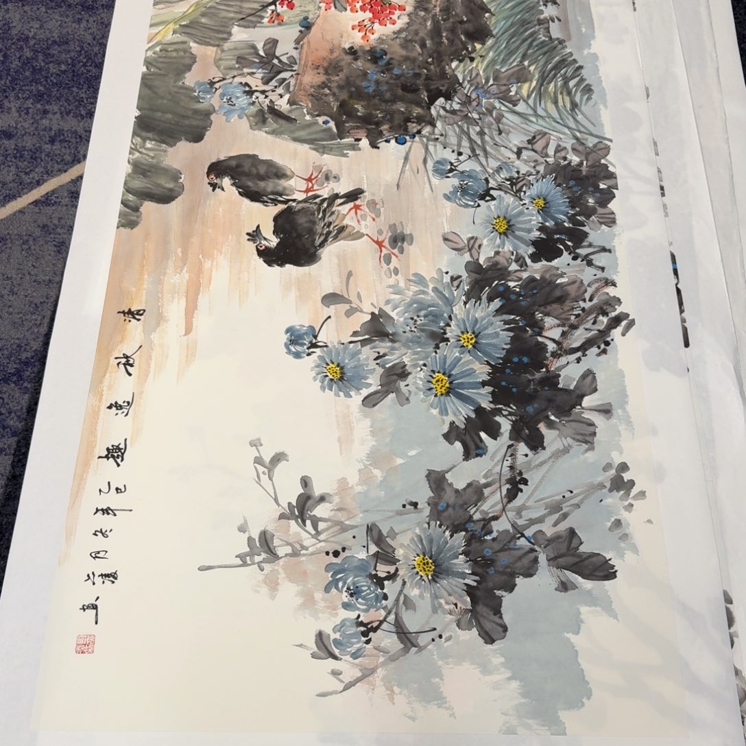 内***人国画国画作品山水花鸟纯手绘