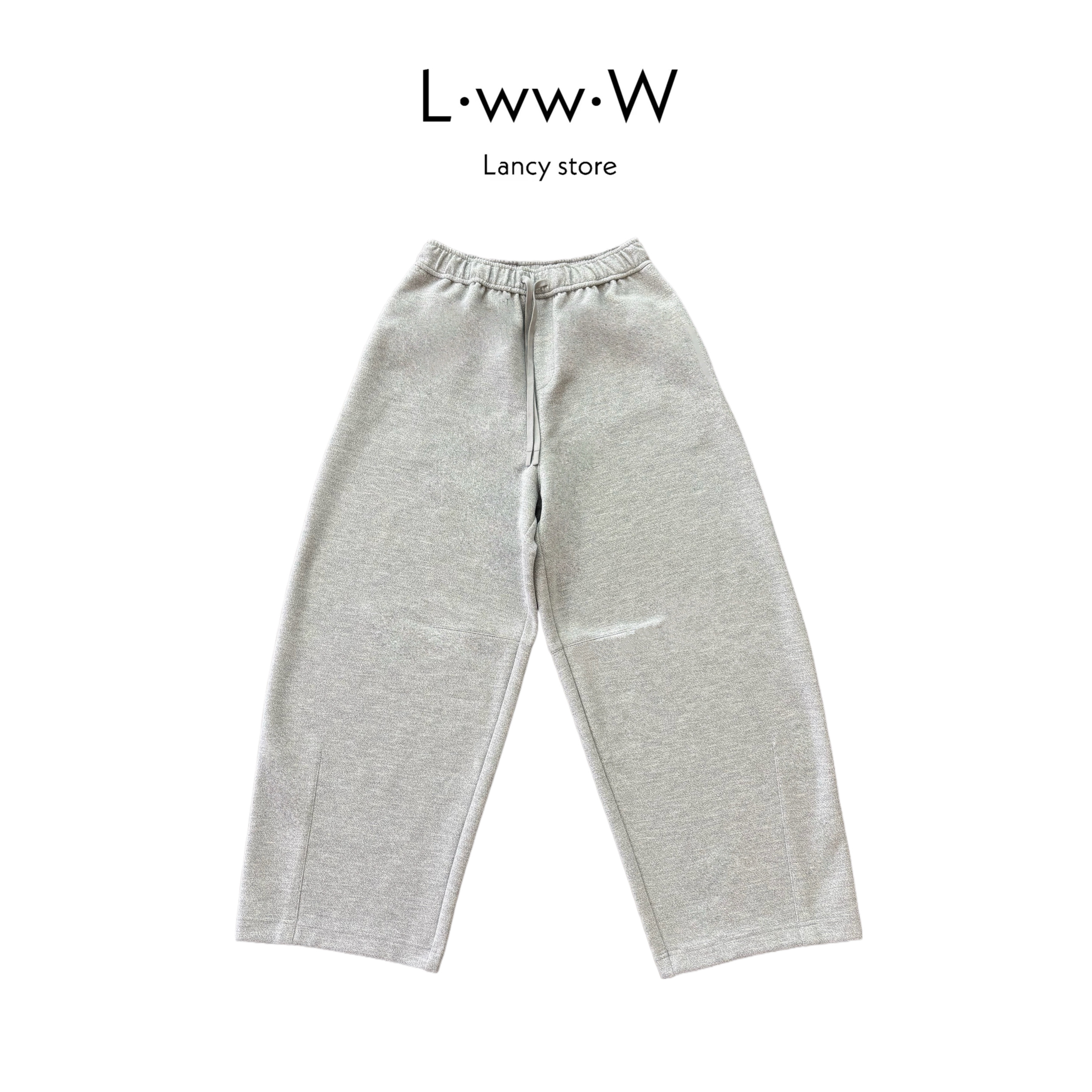 【羊毛裤】百搭松紧腰抽绳休闲弯刀羊毛裤