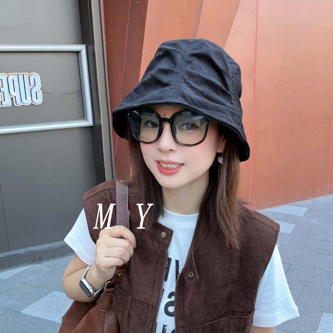 手工褶皱时尚女士显脸小百搭韩版牛仔渔夫帽