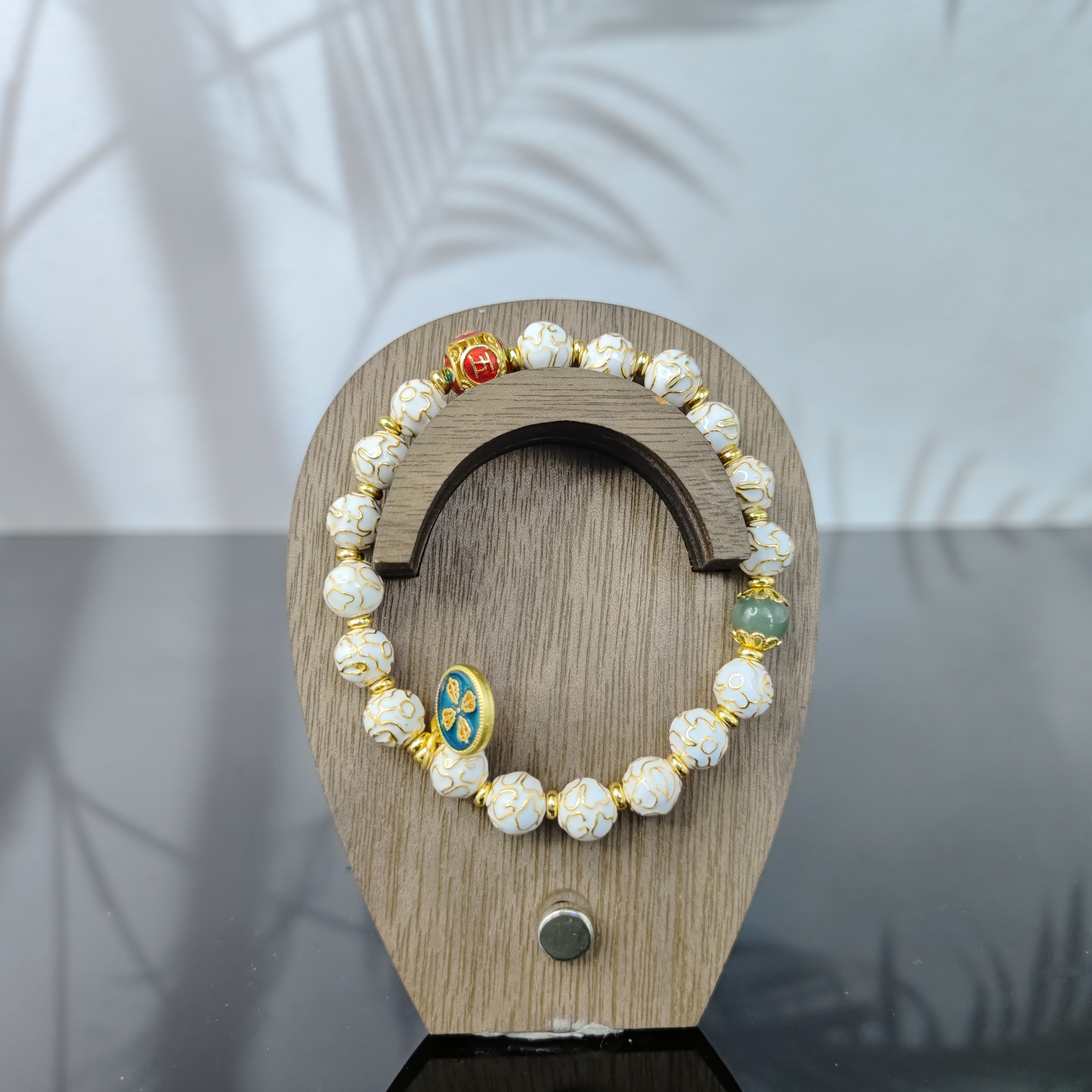 N和田玉掐丝珐琅手串2000