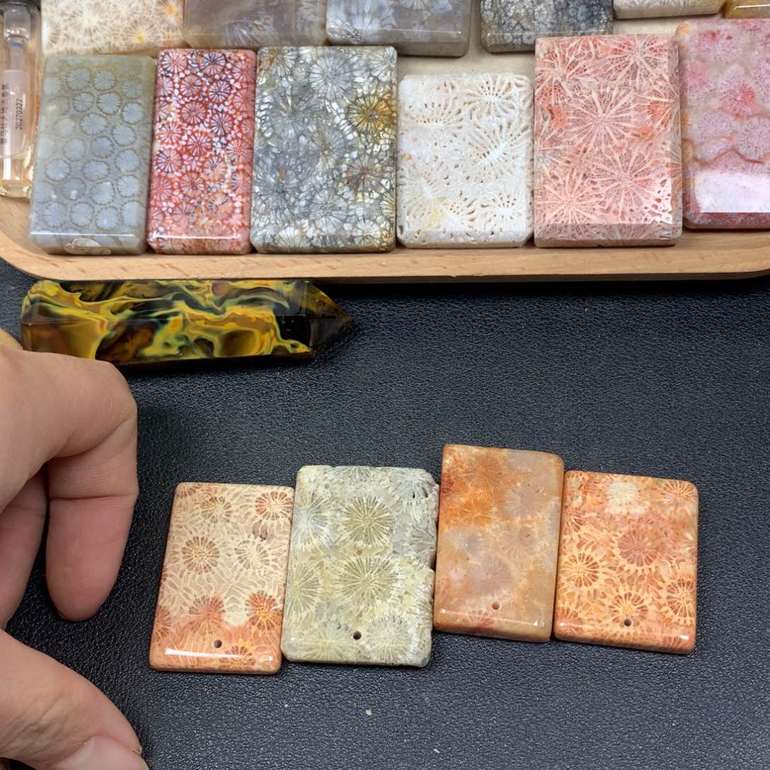 G***.硅化珊瑚（珊瑚玉）未镶嵌珠宝奇石