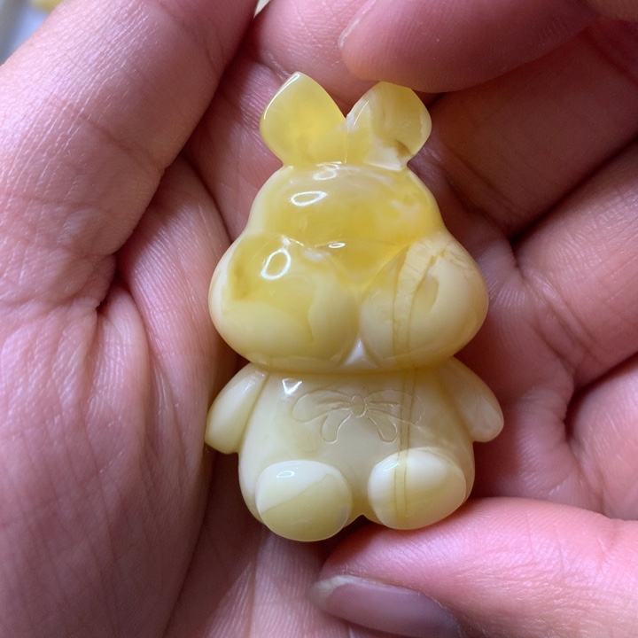 【闪购商品】琥珀珠宝奇石未镶嵌兔子
