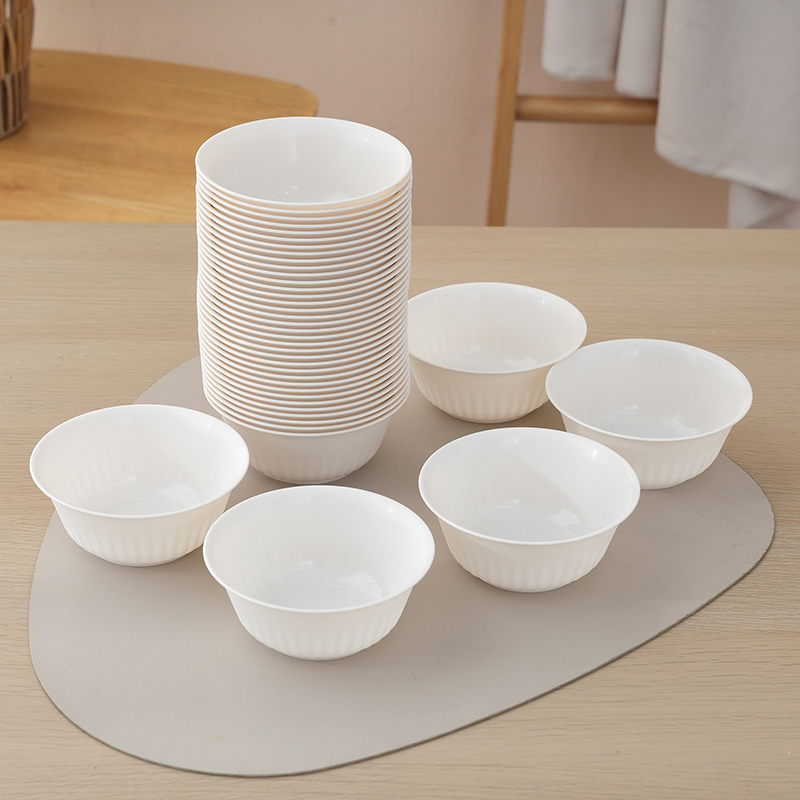 【高品质加厚稻壳碗餐具】一次性可降解加厚隔热烧烤一次性稻壳碗