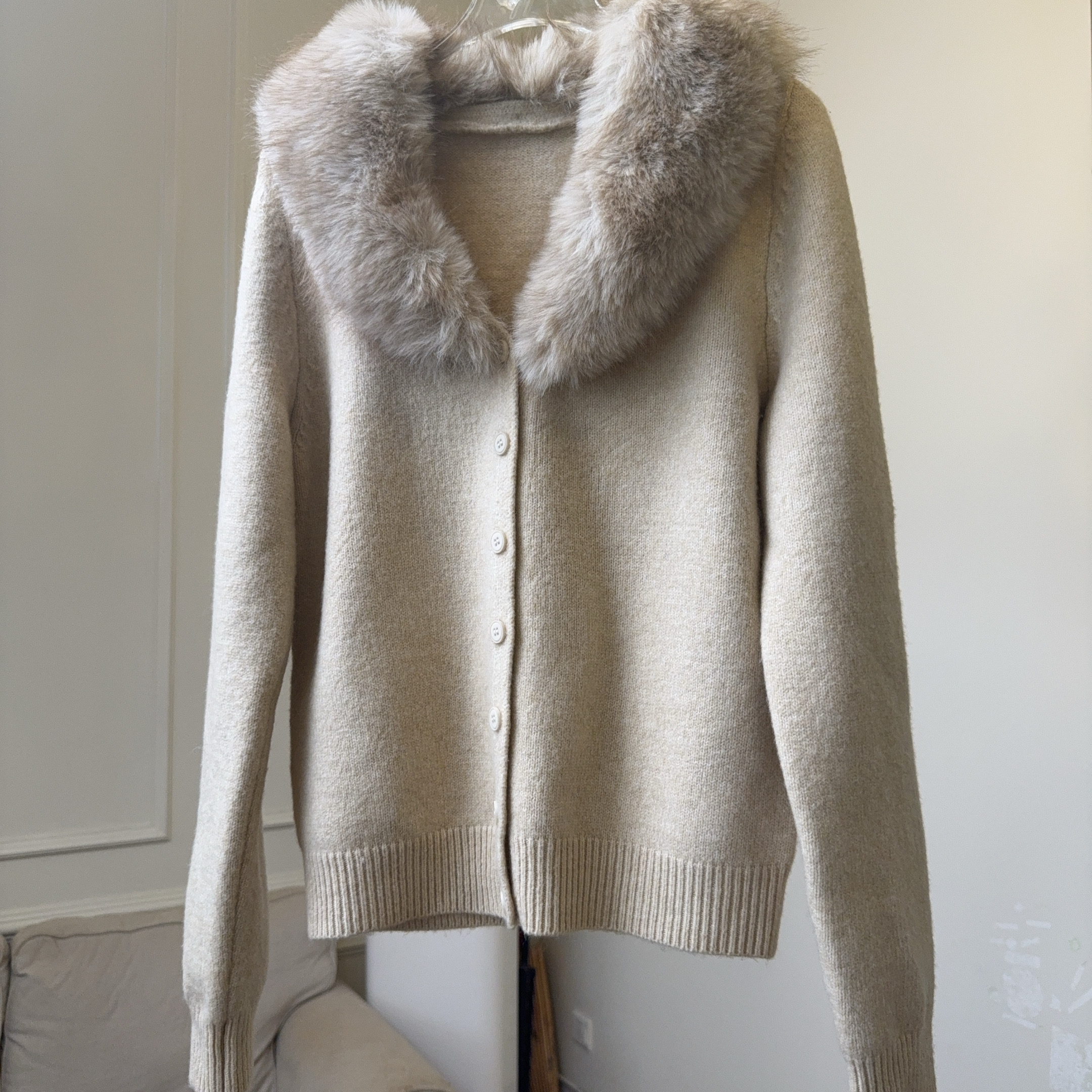  958原创韩版 可拆卸毛领毛衣百搭显廋优雅毛衫