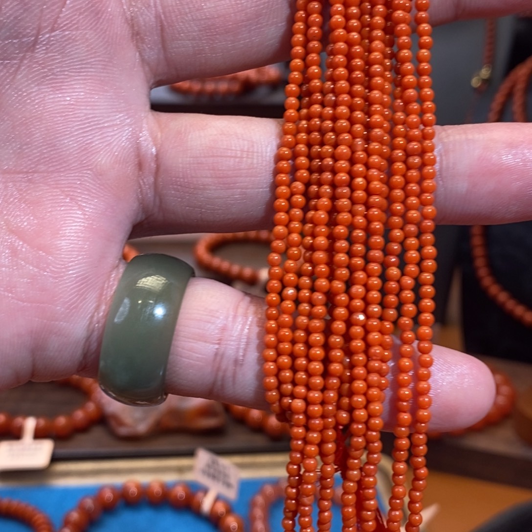 南红玛瑙合金手链南红小米珠卡2.5mm